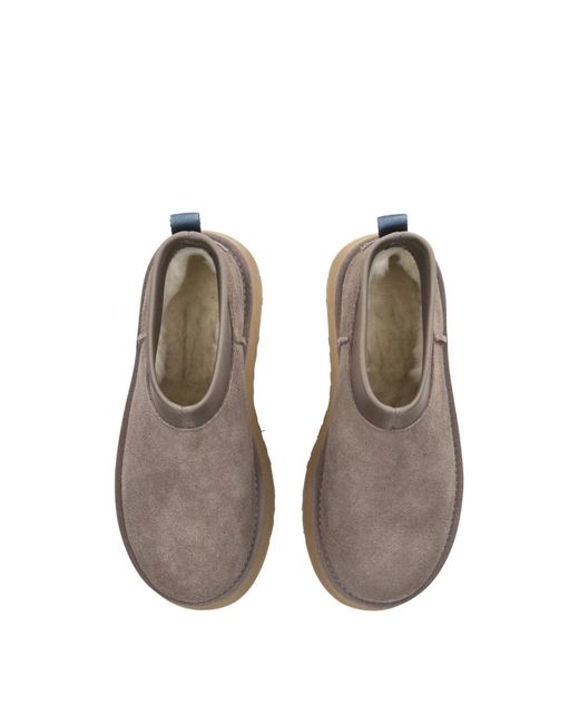 Ugg Brown Mini Dipper Suede Ankle Boots Smoke Plume