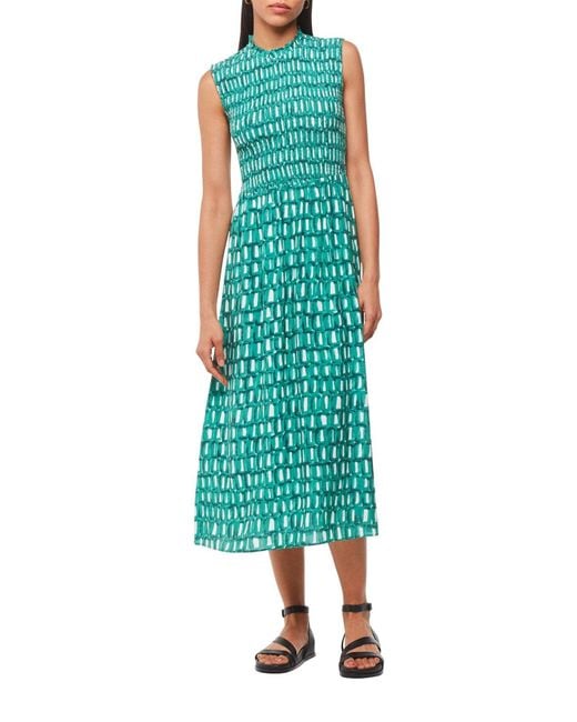 Whistles Green Women's Linked Smudge Heidi Dress