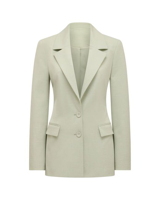 Forever New White Veda Nipped Waist Blazer