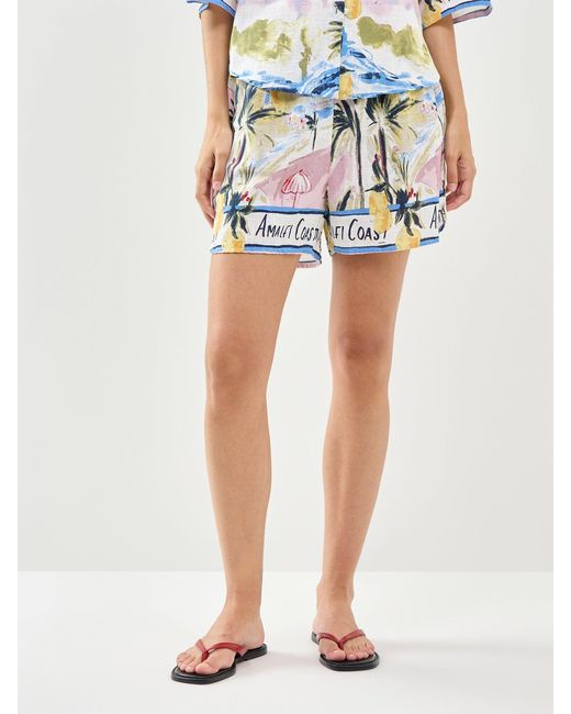 Vero Moda Blue Print Shorts Multi