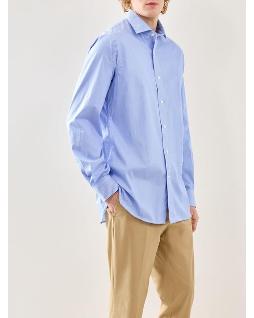 Polo Ralph Lauren Blue Custom Fit Multi Stripe Dress Shirt Sky for men
