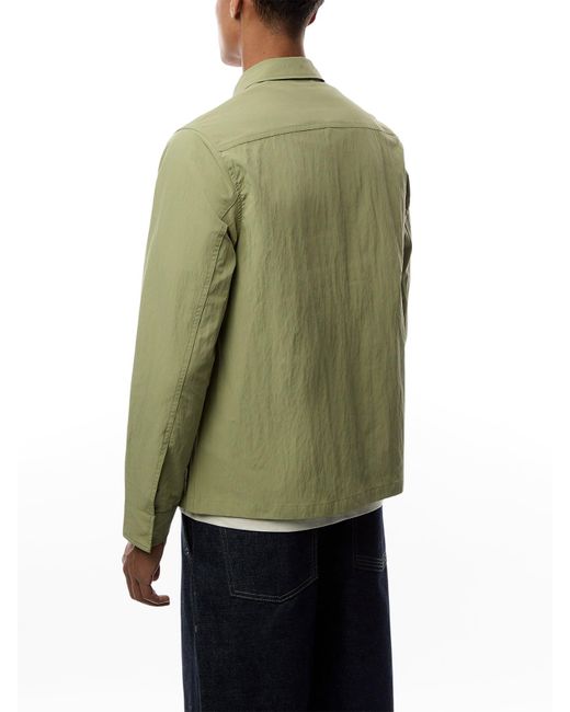 Fred Perry Green Zip Through Overshirt for men