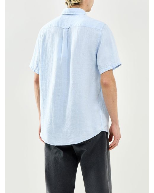 Belstaff Blue Scale Short Sleeve Shirt for men