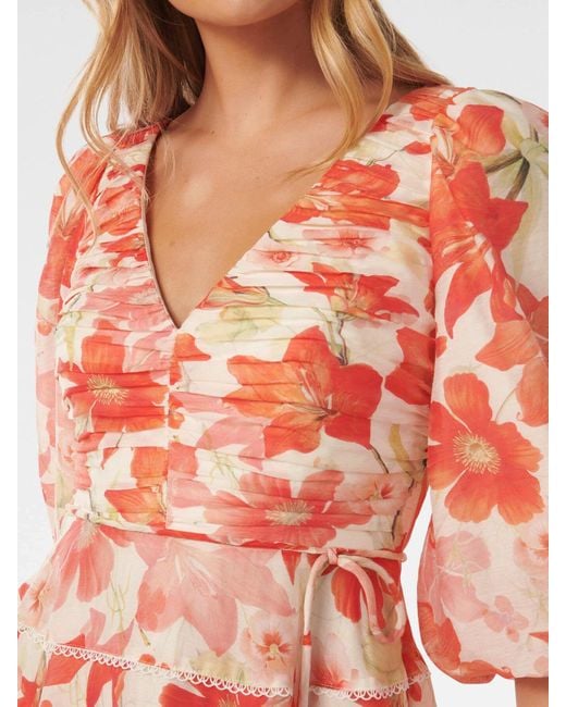 Forever New Cindy Tiered Floral Skater Dress