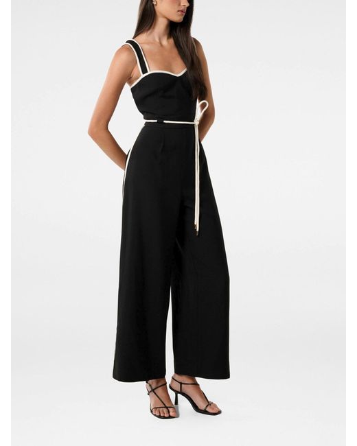 Forever New Black Rosalind Tipped Jumpsuit