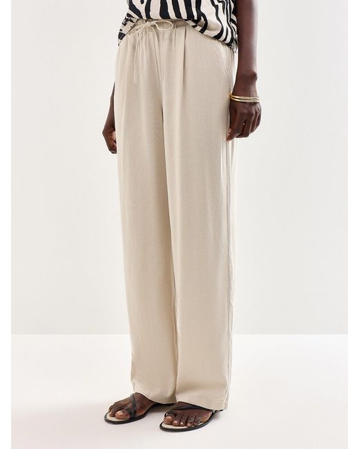 Vero Moda White Jesmilo High Waisted Wide Leg Trousers
