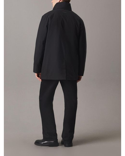 Calvin Klein Blue Mid Length Parka Jacket for men