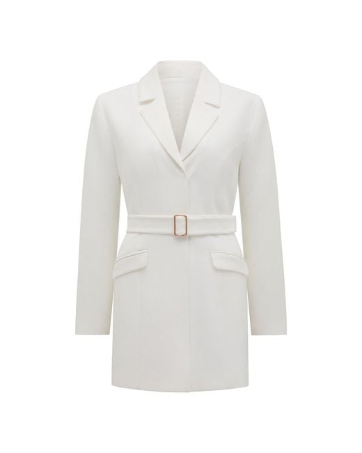 Forever New White Christine Blazer Mini Dress