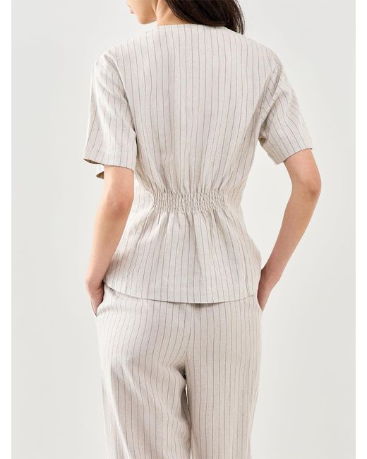 SELECTED White Mariam Stripe Top Multi