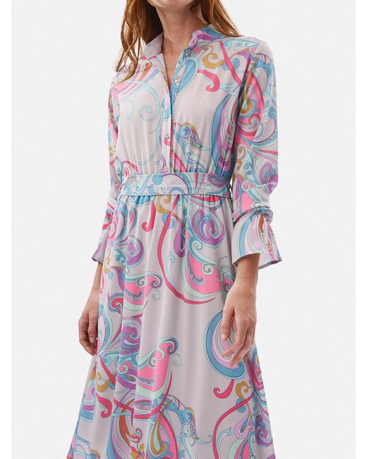 James Lakeland White Printed Midi Dress