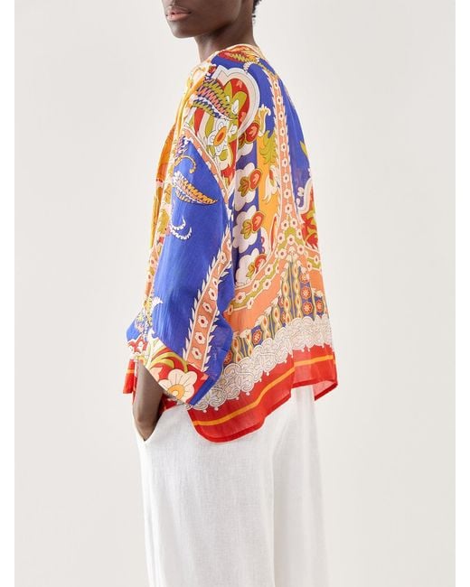 One Hundred Stars White Long Sleeves Kimono