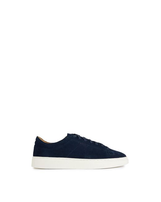 Boss Blue Kieran Tenn Suede Trainers for men