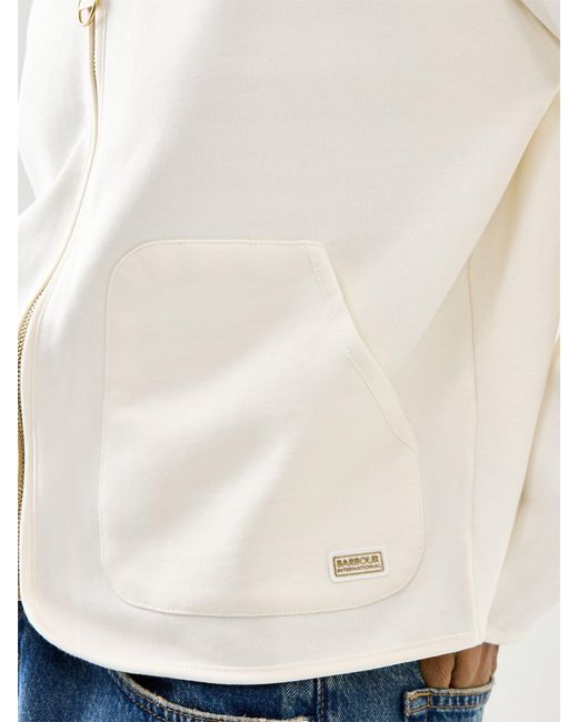 Barbour White International Clara Sweatshirt Bomber