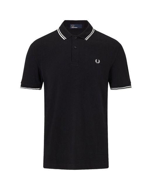 Fred Perry Black Twin Tipped Polo for men