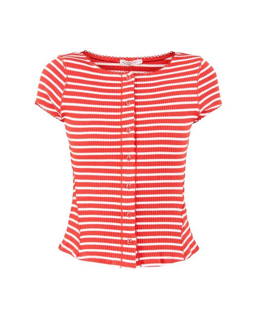 Free People Red Most Wanted Striped Cardigan