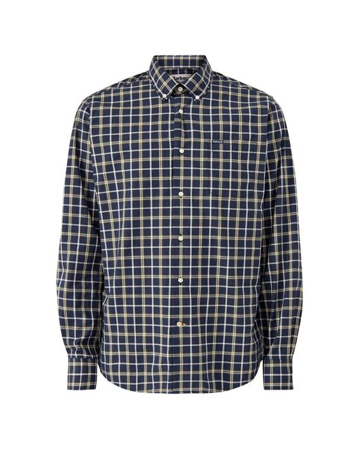 Barbour Blue Bramham Checked Tailored Shirt for men