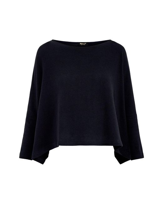 Mama B. Blue Boat Neck Boxy Swing Knit