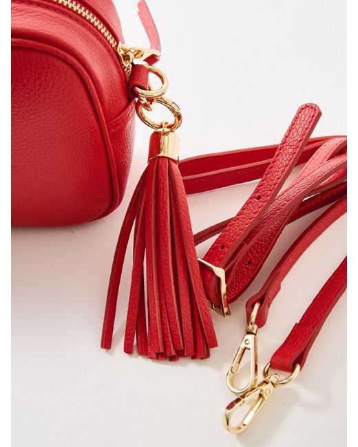 Apatchy London Red Tassel Crossbody Bag