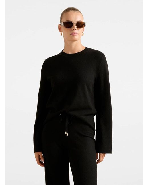 Forever New Black Hazel Knitted Lounge Jumper