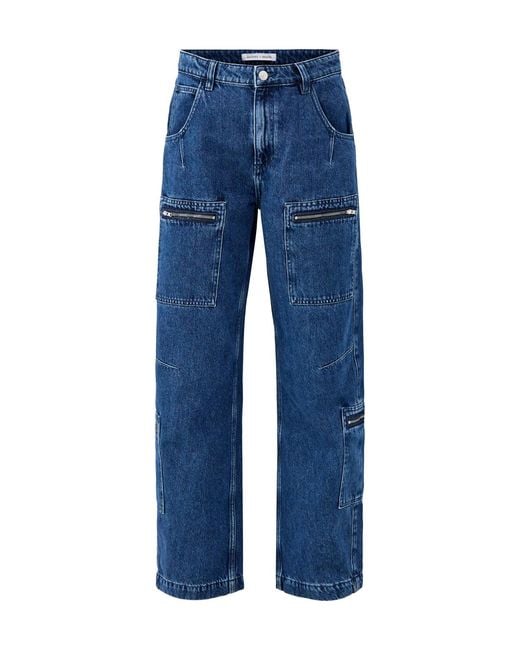seventy + mochi Blue Lara Straight Jeans