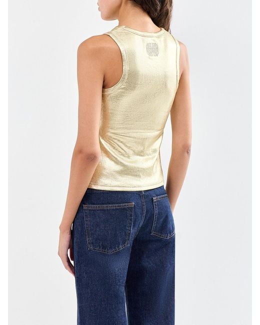 Never Fully Dressed Natural Metallic -Blend Tank Top