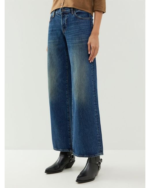 FRAME Blue The Pixie Wide Leg Jeans