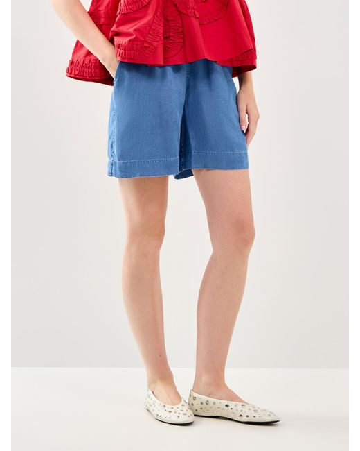 SELECTED Blue Elasticated Waist Shorts