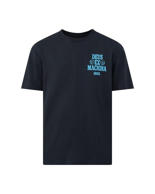 DEUS Blue Recycled Blend Seoul Ceramic T-Shirt for men