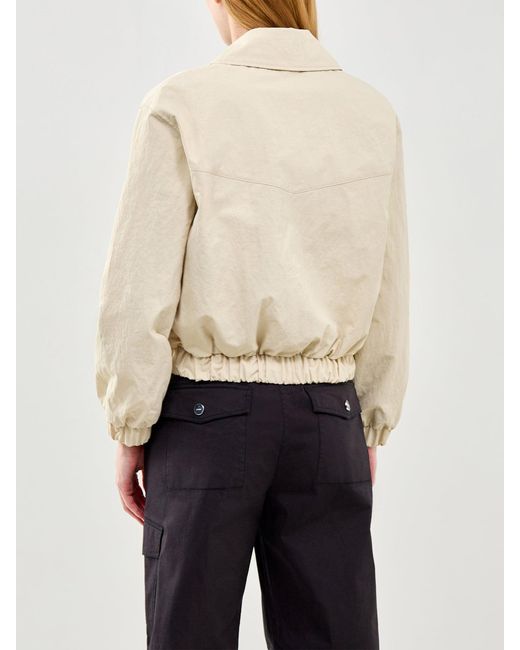 Barbour Natural Draycott Harrington Showerproof Jacket Cream