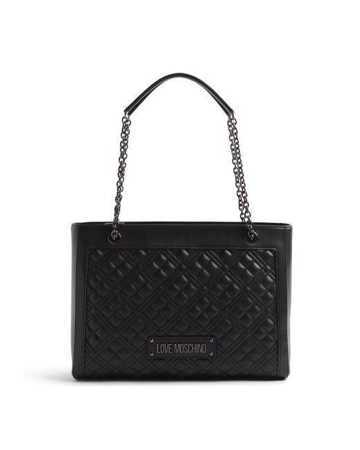 Love Moschino Black Women's Quilted Shoulder Tote