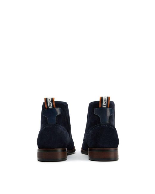 Simon Carter Blue Allos Suede Chukka Boots for men