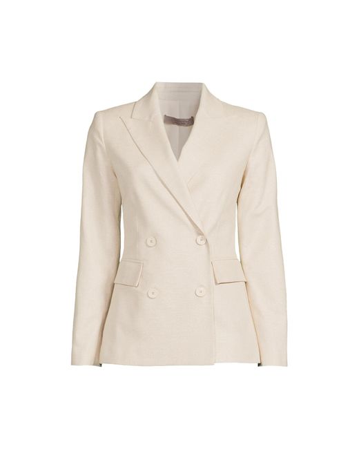 D. EXTERIOR White Women's Double Breasted Blazer