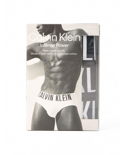 Calvin Klein Black Three Pack Boxer Briefs for men