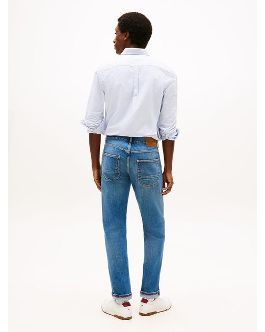 Tommy Hilfiger Blue Denton Faded Straight Leg Jeans for men
