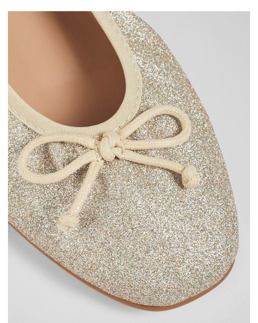 L.K.Bennett White Women's Trilly Glitter Ballerina Pumps