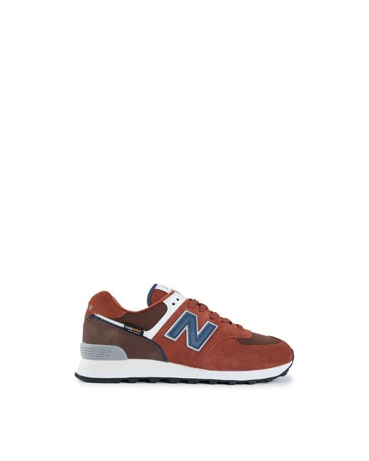 New Balance White 574 Suede Trainers for men