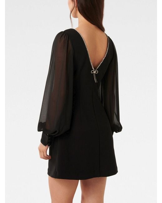 Forever New Black Women's Indie Embellished Mini Dress