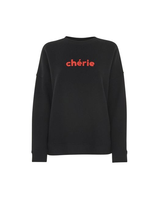 Whistles Black Women's Cherie Logo Sweatshirt