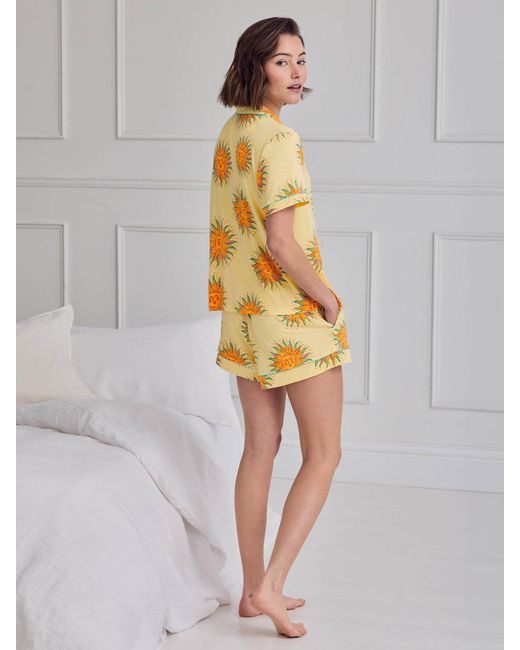 Chelsea Peers Yellow Sun Short Pyjama Set