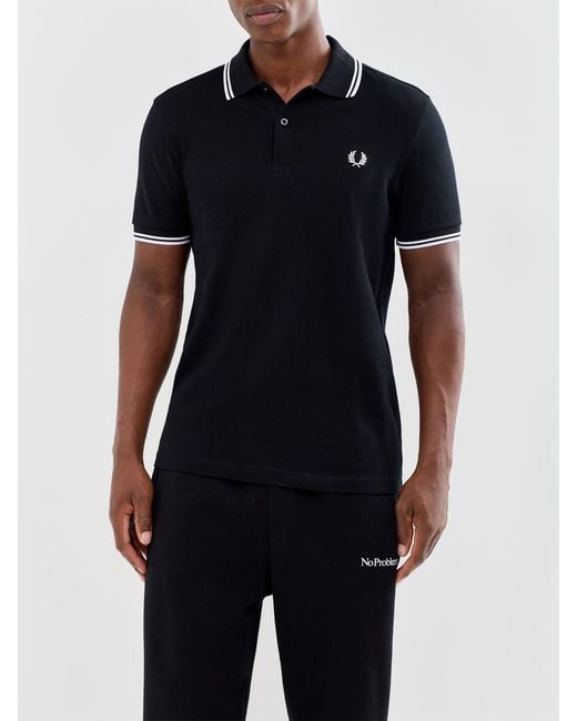 Fred Perry Black Twin Tipped Polo for men
