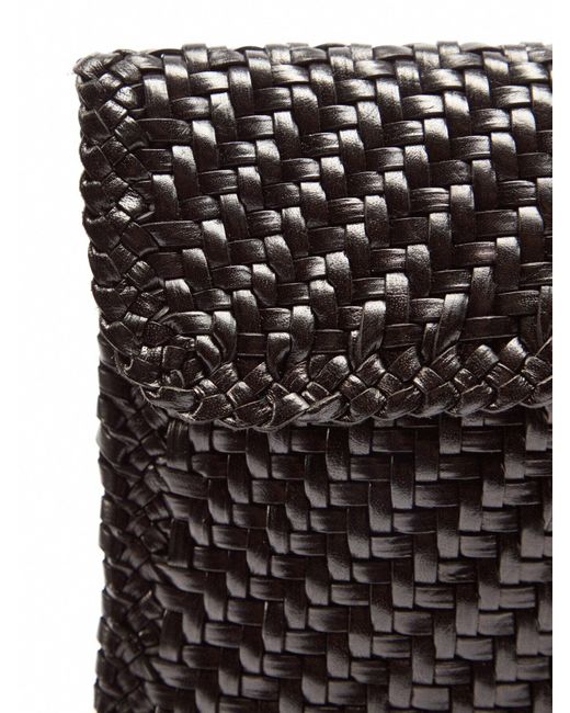 Dragon Diffusion Black Woven Phone Crossbody Bag