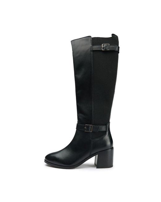 Sole Black Gotta Elasticated Knee High Boots