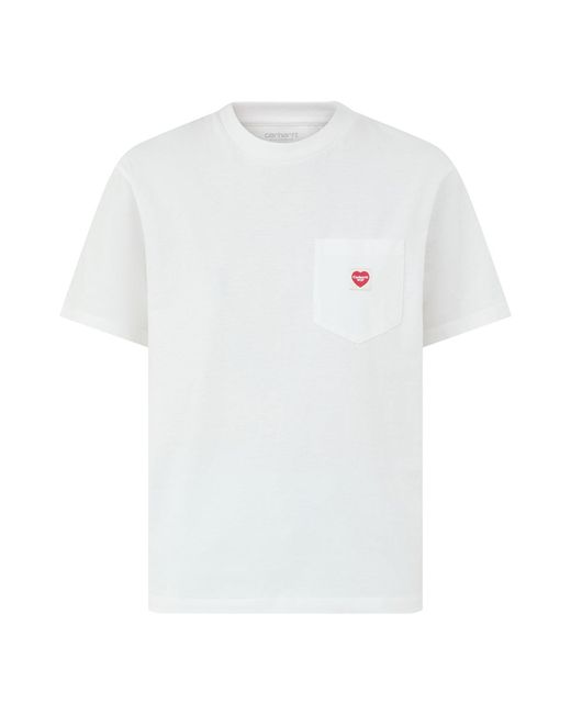 Carhartt White Short Sleeve Pocket Small Heart T-Shirt for men