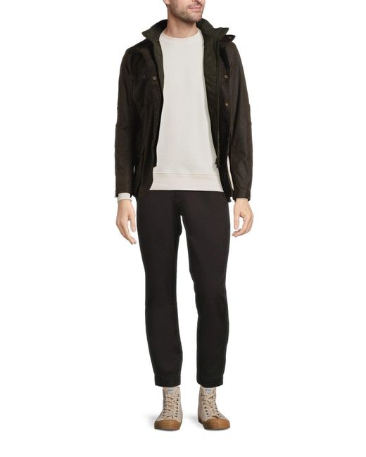 Barbour Black Ogston Wax Jacket for men