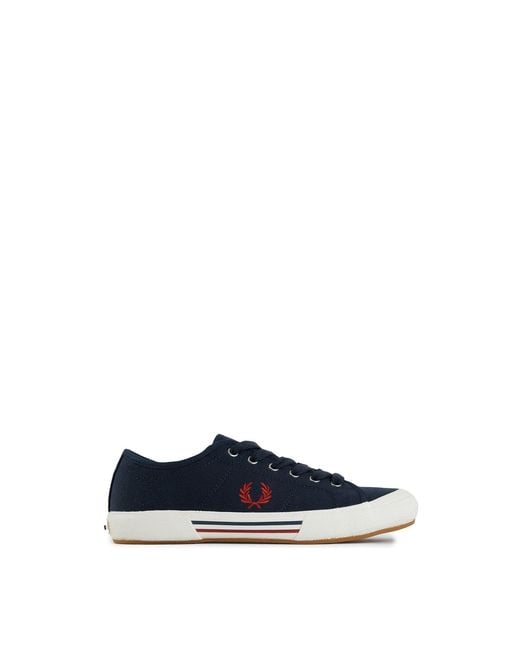 Fred Perry Blue B2332 Canvas Trainers for men