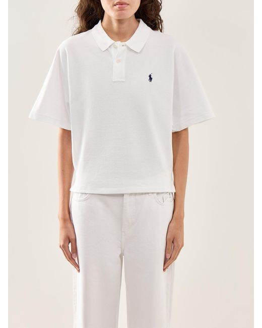 Polo Ralph Lauren White Knit Polo