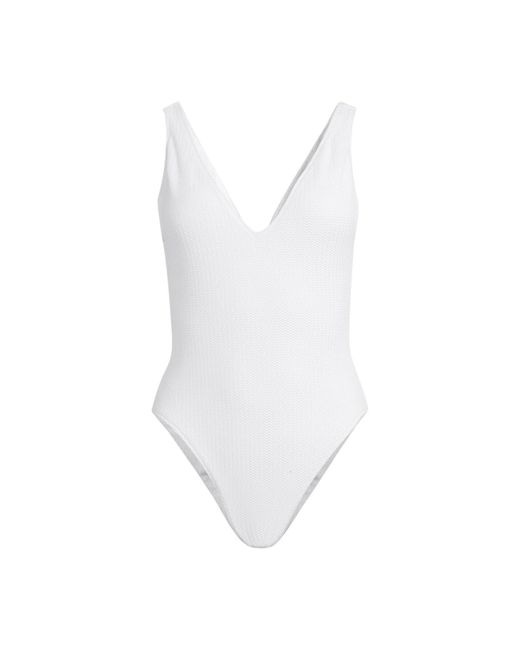 Seafolly White Deep V Neck Bodysuit