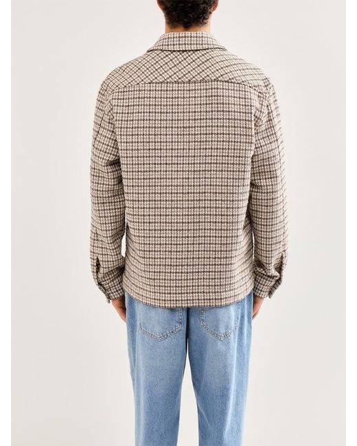 SELECTED Blue Blend Undyed Overshirt Multi, Wool for men