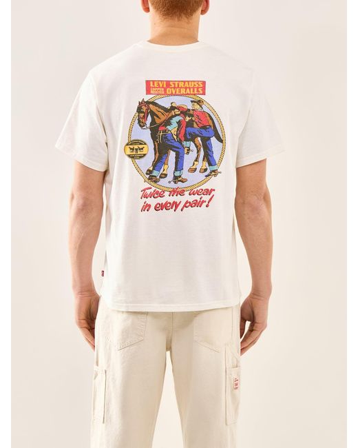 Levi's White Relaxed Fit Graphic Tee for men