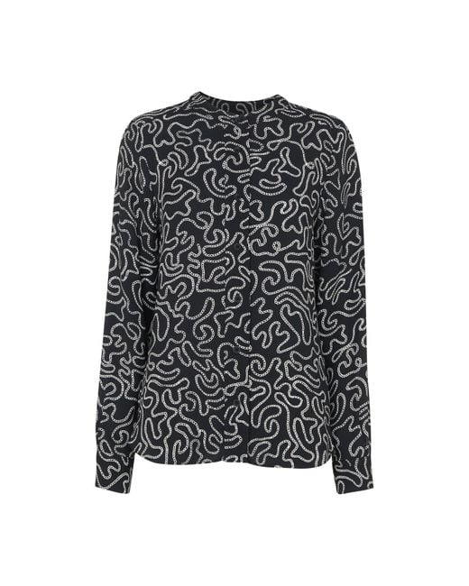 Whistles Black Women's Chain Print Shirt